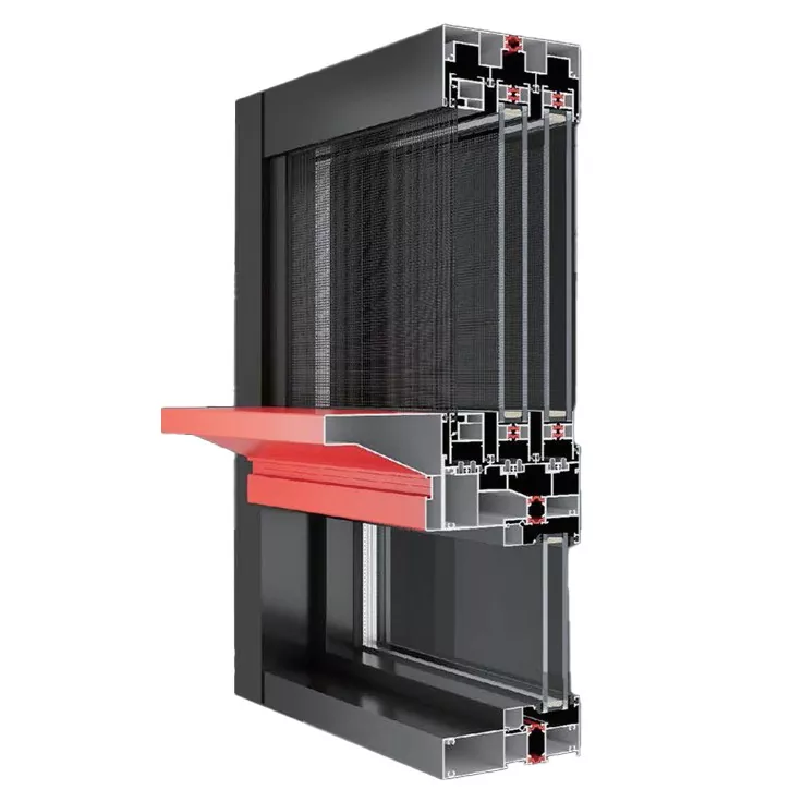 3 Track window ng aluminyo sliding window