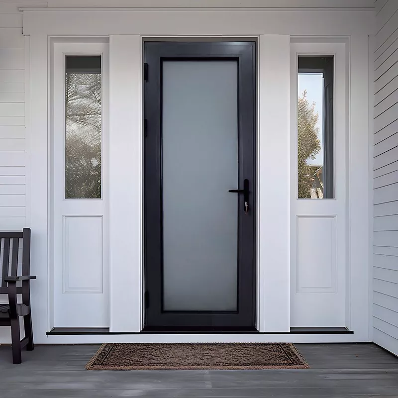 Double glass swing door