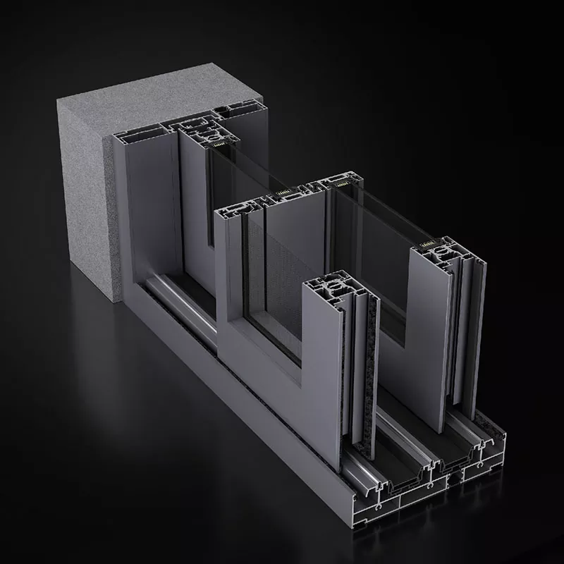 Electric Built In Blinds Louver aluminyo sliding window