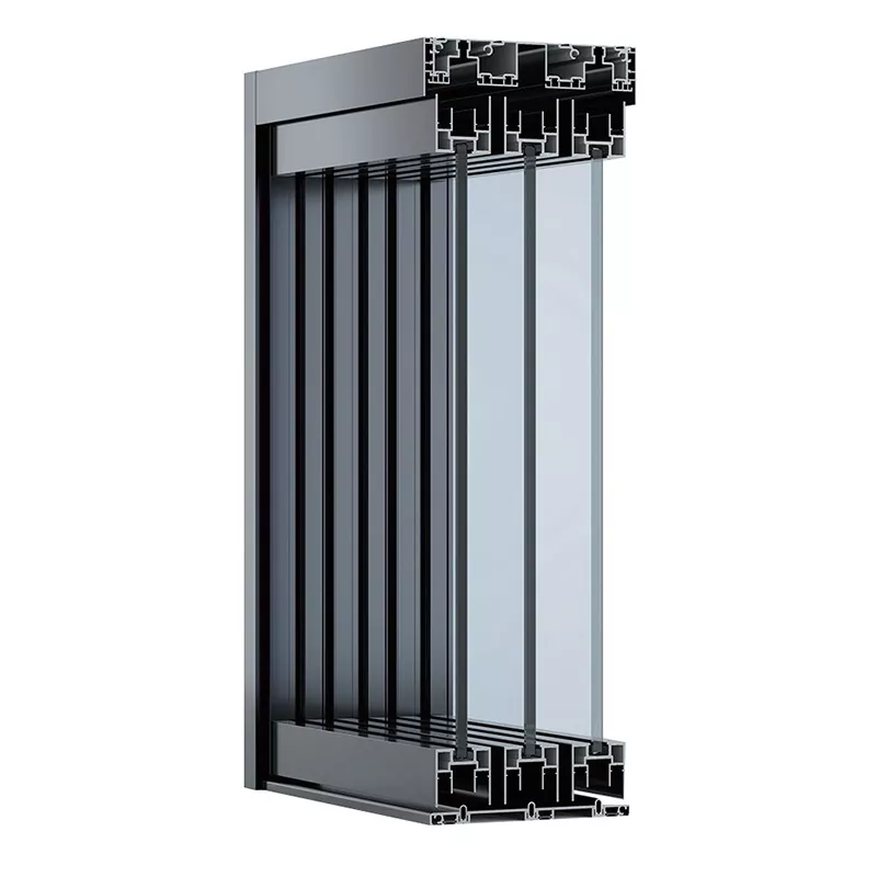 Labis na simpleng salamin na sliding door