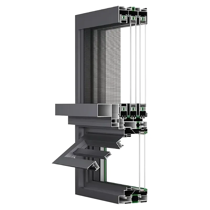 Sliding window ng lalim na 128mm