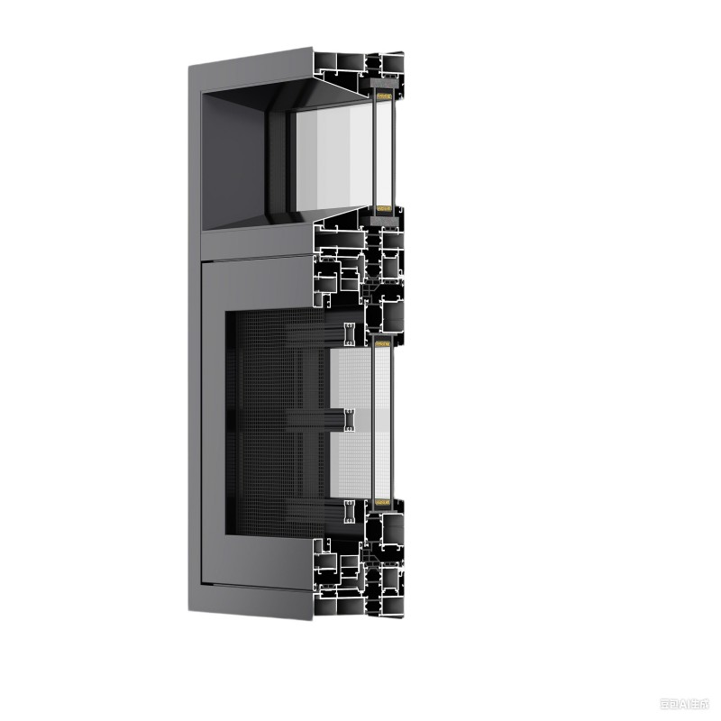 Tempered glass aluminyo casement windows